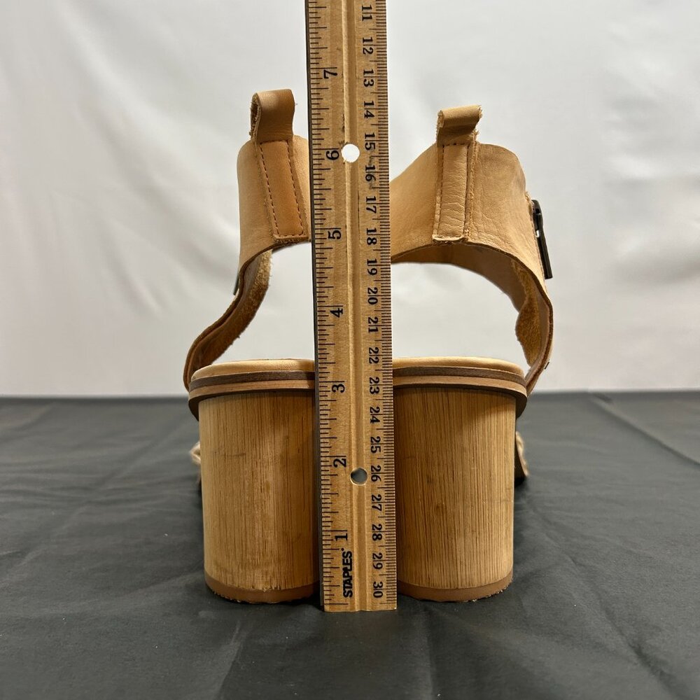 Lucky Brand Pomee heeled sandals with an ankle strap and braided toe strap 8.5 - Picture 7 of 7